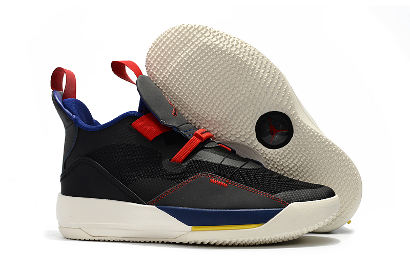 Air Jordan 33 Black Red Blue White Shoes - Click Image to Close